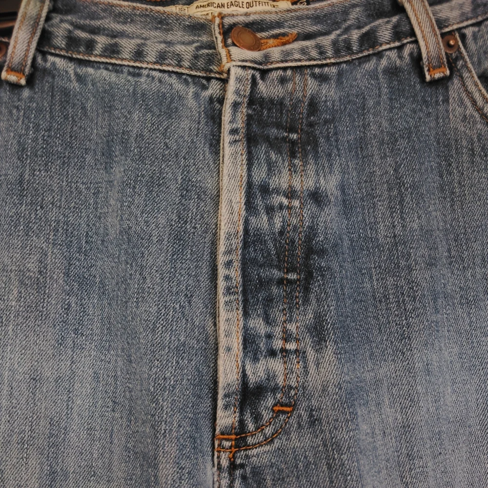 American Eagle Outfitters Button-Fly Denim Blue Jeans sz‎ 40